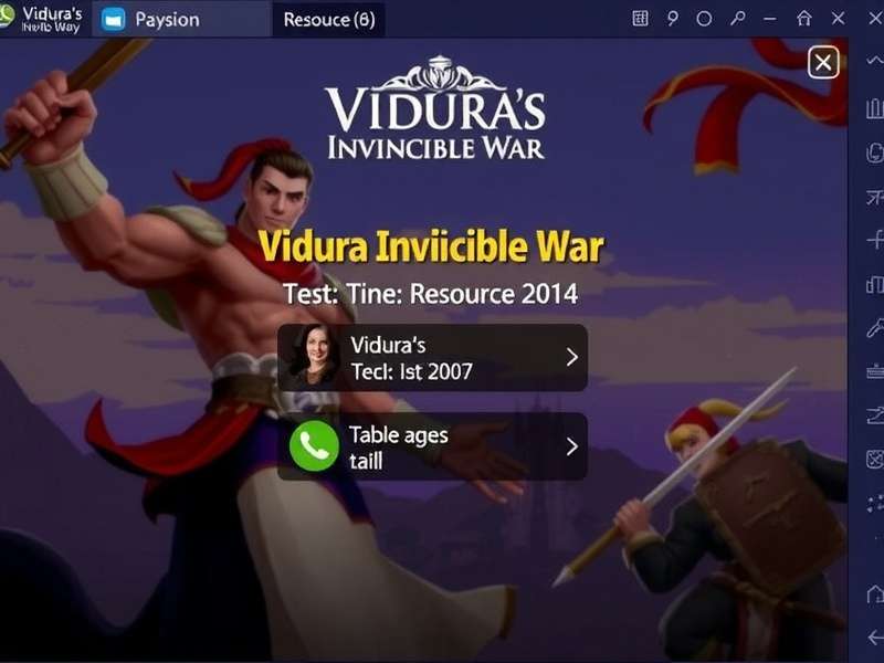 Vidura S Invincible War resource screen